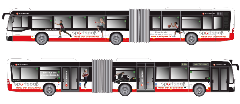 sportspaß HVV Busbeklebung